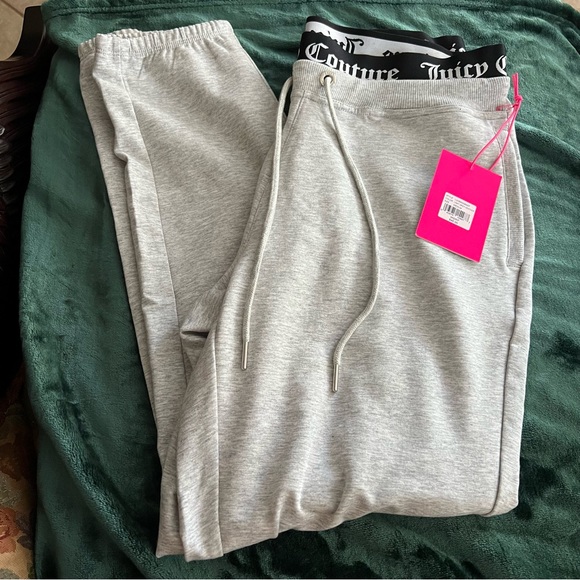NWT Juicy Couture Sport Light Heather Grey Sweatpants - Picture 5 of 7